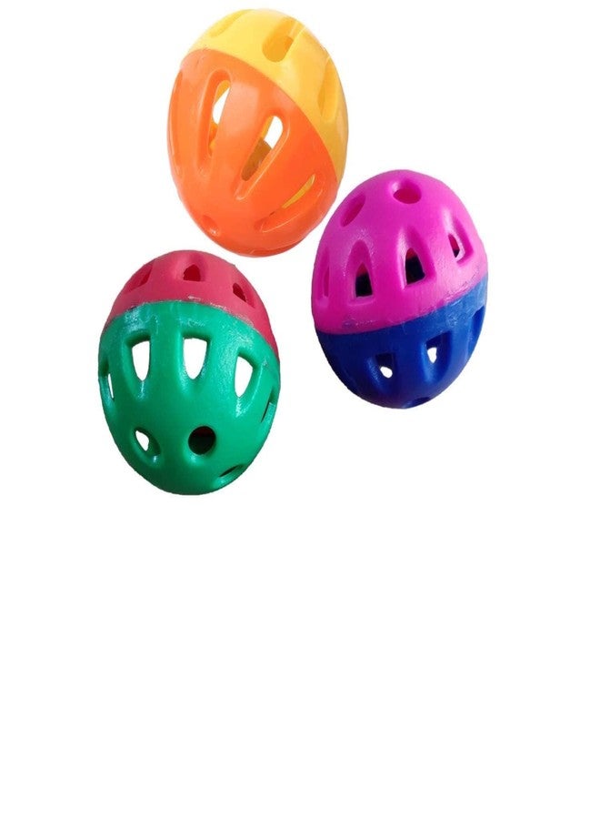 KittuPet كرة الجرس الدوارة المجوفة من KittuPet - ألعاب ممتعة للمضغ للطيور الأليفة والببغاوات، لعبة للببغاوات الصغيرة والكوكاتيل وطيور الحب | لعبة للراحة وأداة تدريب للطيور والببغاوات (عبوة من 3 قطع) - Image 2